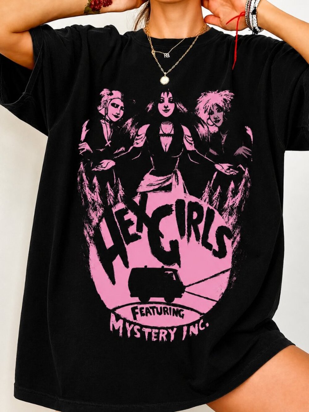 90s Goth Witch Band T-shirt, Retro Rock Halloween Tee